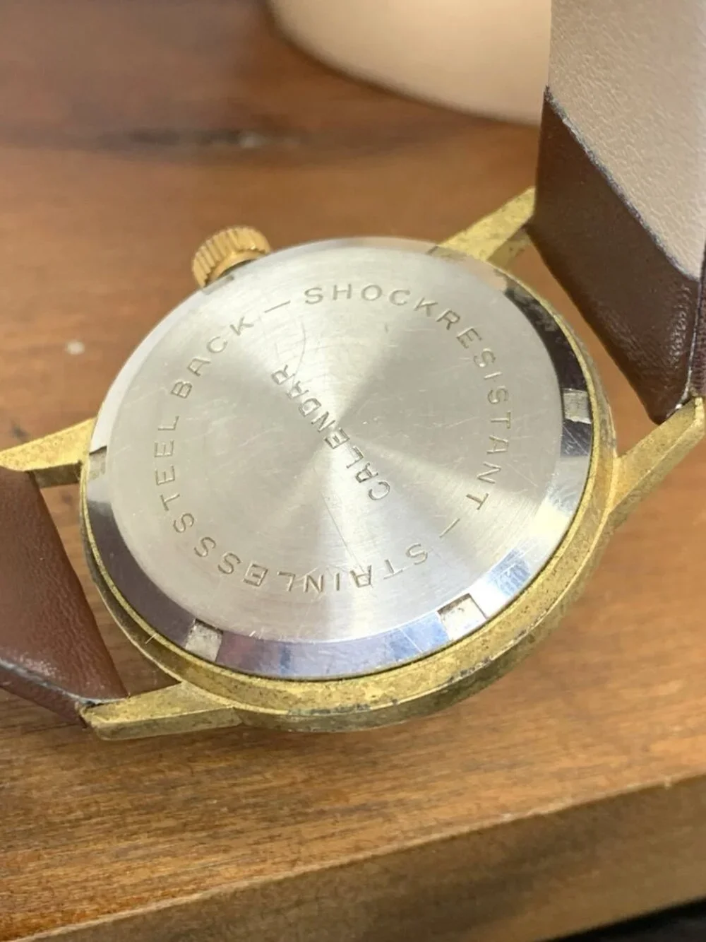 Andre Rivalle Men's Watch 8800 Vintage Swiss Hand Wind Brown Leather Strap